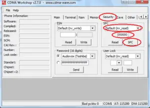 cdma security tab - CDMA Workshop V2.70 cracked version