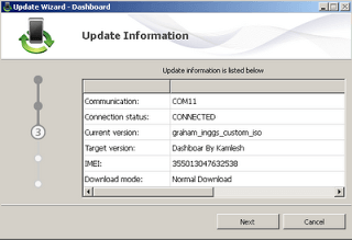 Update Information - Huawei dashboard