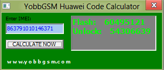 calculator unlock code huawei