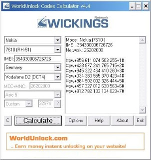 WorldUnlock V4.4 to Unlock Nokia, LG, Panasonic, Maxon, Samsung, AEG/Telital, Alcatel, Siemens, Sony, Vite
