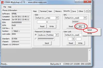 Send SPC in cdma workshop Send SPC in cdma workshop