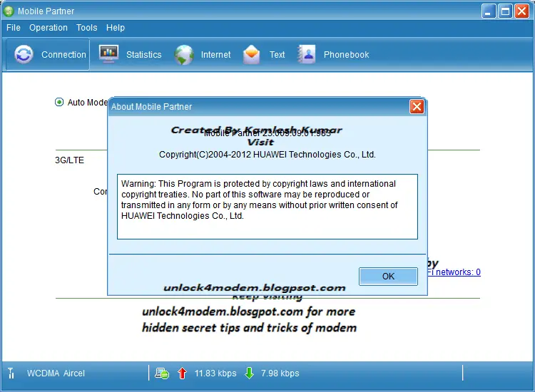 mobile partner software for huawei modem