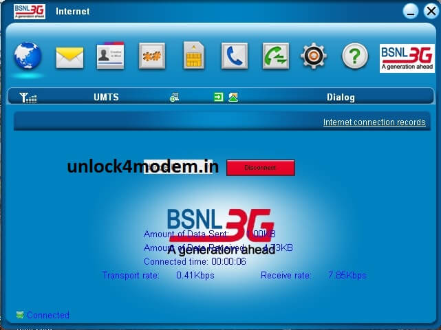 BSNL ZTE MF180 modem connection manager