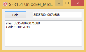 SFR 151 Unlocker tool