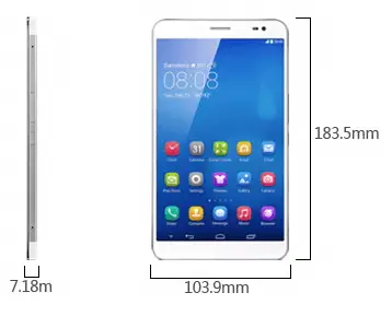 Dimension of Huawei MediaPad X1 7.0 tablet Dimension of Huawei MediaPad X1 7.0 tablet