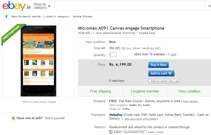Micromax Canvas Engage With Android 4.4 KitKat