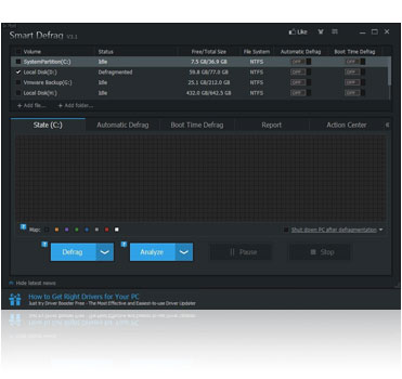 Iobit Smart Defrag 3 - A freeware Defragmentation Tool for Windows OS