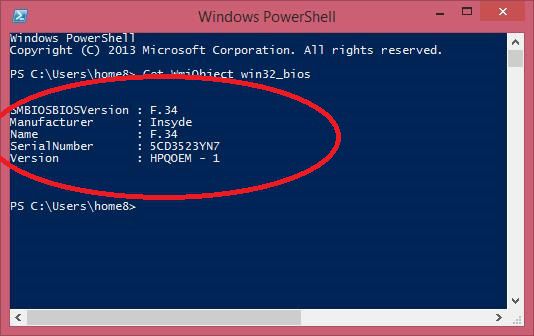 PowerShell - To get BIOS Versions