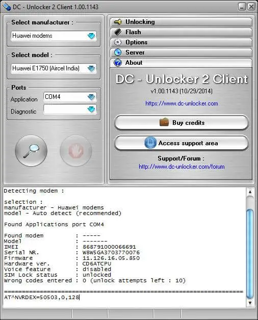 Deblocage HUAWEI B310s22 DC-with-commands
