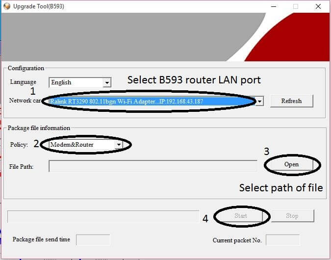 Huawei B593 router firmware change