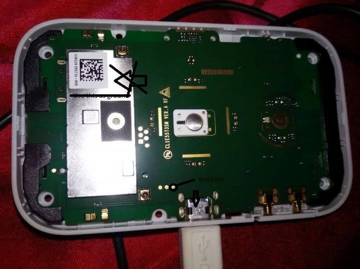 Huawei E5573 boot pin