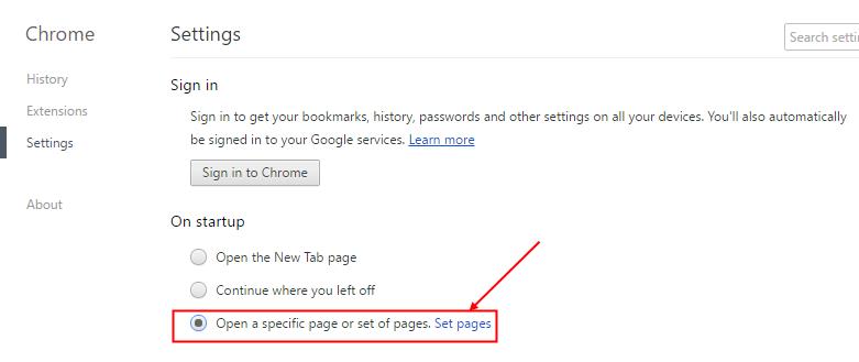 Open a specific page or set of pages