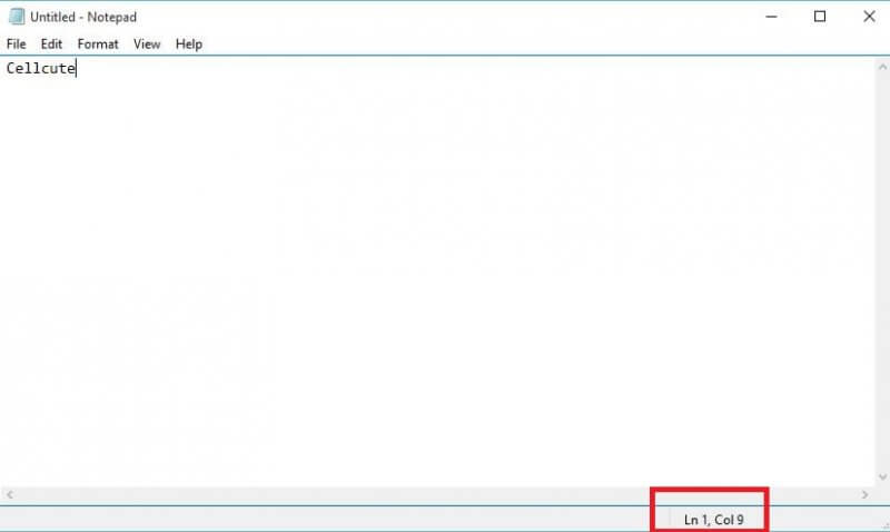 line-and-column-in-notepad