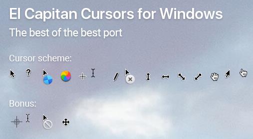 mac os cursor for windows 10