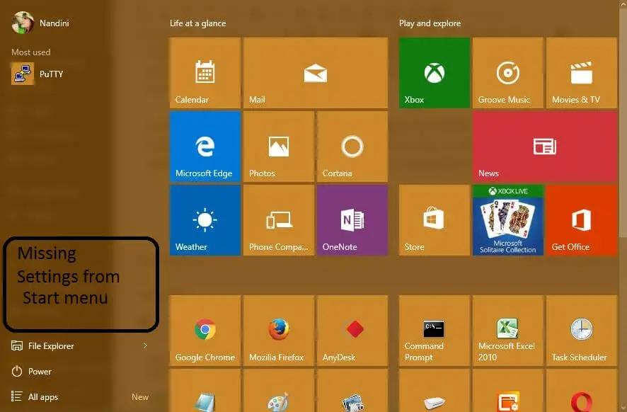 windows 7 start menu missing