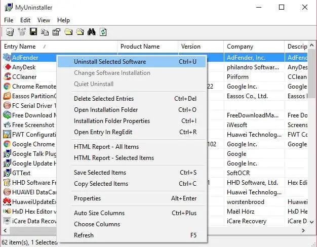 uninstall-selected-software