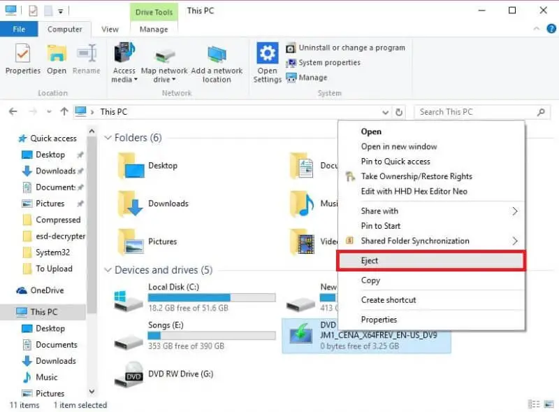 ISO File - Mount or Unmount in Windows 10