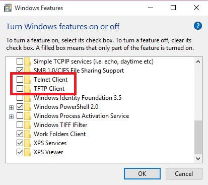 tftp client does not accept options